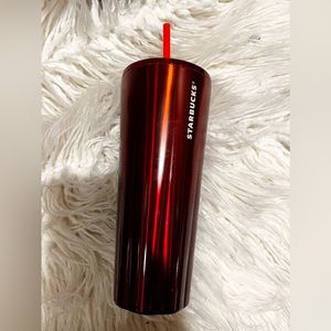 COPY - Starbucks Holiday 2021 Steel Scarlet 24oz Tumbler
